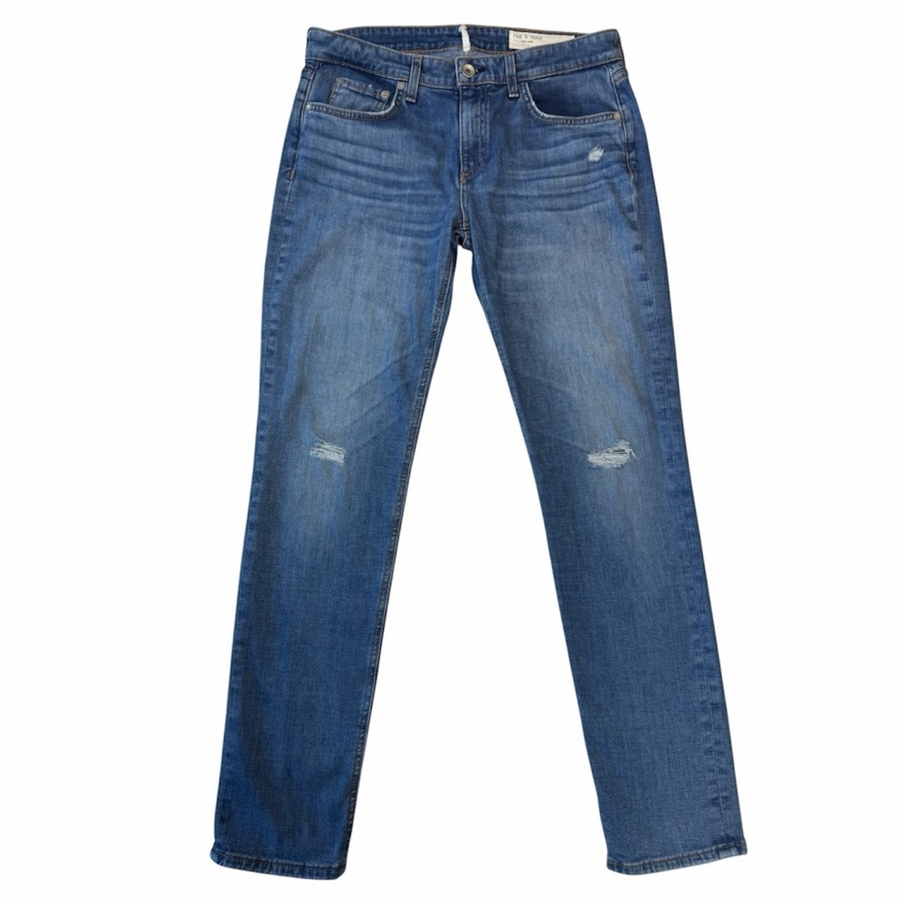 ✅ Rag & Bone Blue Dre Low Rise Slim Boyfriend Jeans size 27